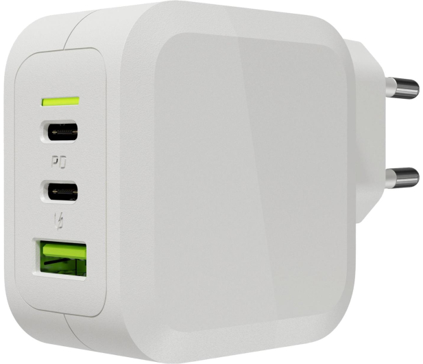 GREENCELL PowerGaN 65W PD 3.0 QC 3.0 2xUSB-C 1xUSB-A biała CHARGC08W - 1111155 - zdjęcie 2